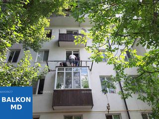 Reparatia balcoanelor, extinderea tuturor seriilor. Chisinau! Zidire din gazobloc alungirea balconul foto 7