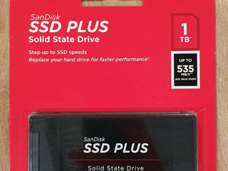 SSD, "SanDisk SSD PLUS" 1Tb, 2.5, SATA 3. Новый (запечатанный)! foto 1