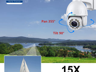 Cameră SV3C - PTZ WiFi-de securitate în aer liber Zoom optic 15X Urmărire automată 5MP foto 8