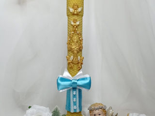 Свечи из вощины handmade свадебные, венчальные, для крещения. Luminari p/u nunti, botez. Candele. foto 6