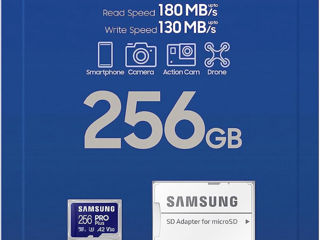 Samsung pro plus microsd memory card + adapter, 256gb microsdxc, up to 180 mb/s, foto 6