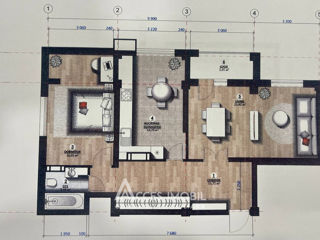 Apartament cu 2 camere, 75 m², Durlești, Chișinău foto 7