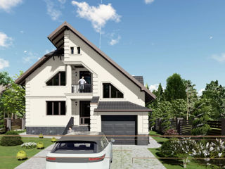 Casă de locuit individuală cu 3 niveluri / S+P+E / 182.5m2 / proiecte / 3D/ arhitect / construcții foto 5