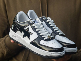 A Bathing Ape Bape Sta Patent Black/White foto 1