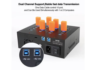 Sipolar A213P Industrial Super Speed 5Gbps 20 Ports Charger Hub USB3.0 & Data USB3.0 110W foto 1