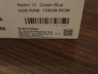 Xiaomi redmi 13 6/128 ocean blue nou sigilat, новый foto 2