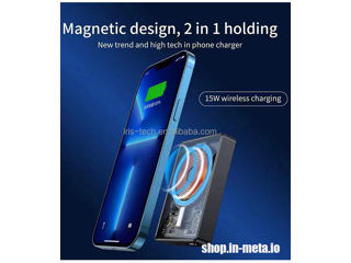 5D Magnetic Wireless Power Bank 5000mah 15W Беспроводная зарядка, магнитный внешний аккумулятор. foto 3