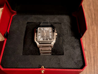 Cartier Santos de Cartier Watch Large Model In Gray Authentic NEW IN BOX Warranty foto 2
