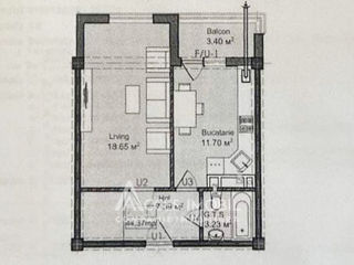 Apartament cu 1 cameră, 45 m², Botanica, Chișinău foto 7