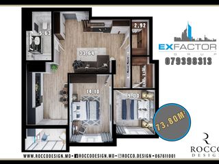 Apartament cu 2 camere, 74 m², Centru, Orhei foto 5