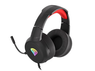 Genesis Headset Neon 200, Stereo, Microphone, RGB Backlight, Black-Red foto 3