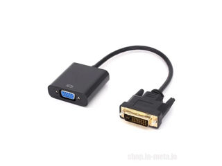 DVI to VGA Adapter, Cable 24+1 25 Pin DVI Male to 15 Pin VGA Female Video Converter foto 1