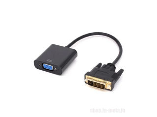 DVI to VGA Adapter, Cable 24+1 25 Pin DVI Male to 15 Pin VGA Female Video Converter foto 0