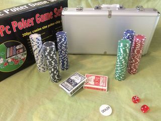 Set de poker покерный набор на 100,200,300,500 фишек foto 6