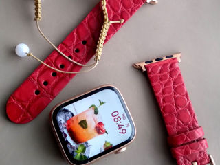 Ремешки для часов apple watch из натуральной кожи крокодила. Curele pentru ceasuri apple watch.