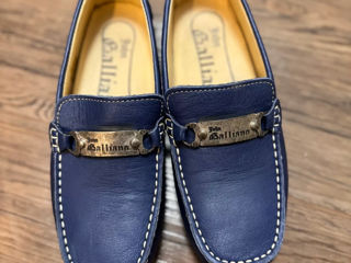 John Galliano Boys Slip On Loafers Blue Size 33 Uzat foto 6