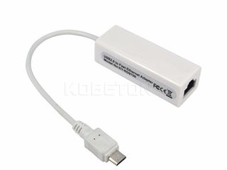 Переходник с micro USB на Lan USB2.0 foto 1