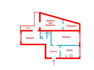 3-комн. кв., 70 м², 5/5 эт.