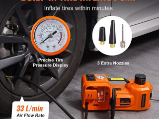Cric electrohidraulic 5t 5in1 + cheie de impact + pompa electrica si lanterna foto 4