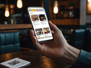 Meniu digital, cu qr code pentru restaurante și cafenele