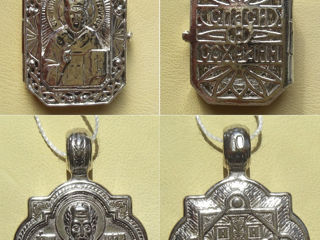 Серебро 925 пробы - Иконки, мощевики, ладанки. Argint 925 - Iconițe.