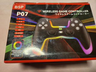 Джойстик PS3/PS4/IOS/Android/Nintendo Wireless Controller Gyroscope, Motor & Turbo Vibration, RGB foto 4