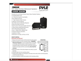 Pyle Pro PDWR30B 3.5" Indoor/Outdoor Speaker Pair (Black).NEW(USA). foto 2