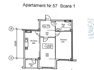 Apartament cu 2 camere, 62 m², Centru, Chișinău foto 2