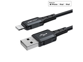 Cablu de date de încărcare din aliaj de aluminiu ACEFAST C4-02 USB-A la Lightning foto 1
