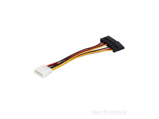 PSU Power Adapter 4pin IDE Molex Male to 2 SATA (Dual SATA) 15 Pin Female foto 2