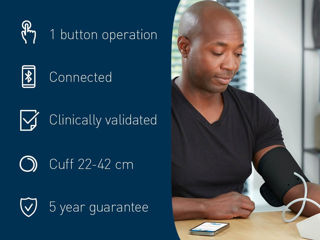 Monitor de tensiune arterială OMRON X2 Smart+ validat clinic  Aparat BP pentru uz casnic foto 5