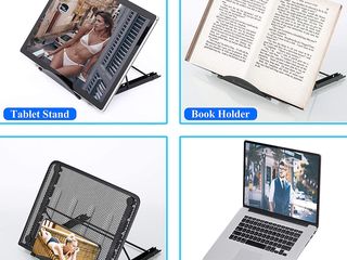 Laptop Stand Desk, pana la 16 inch Foldable Desktop Laptop Holder, Adjustable Keyboard Suport Laptop foto 3