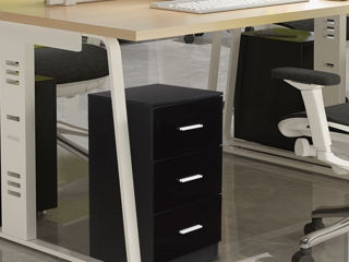 Comodă de birou cu 3 sertare în stil elegant și modern foto 3