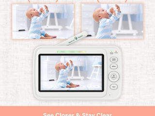 Camera Baby Monitor, 720P Viziune nocturnă cu camere și audio foto 5