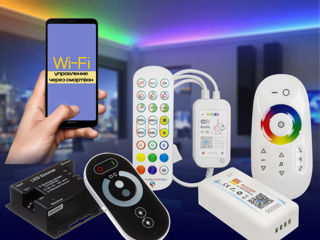 Controller RGB WI-FI pentru banda LED, banda LED 12V, 24V, banda LED COB, panlight, rgb controler