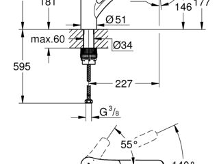 GROHE Eurosmart Single-lever sink mixer 1/2" foto 3