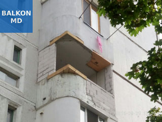 Alungirea, demolarea balconului. Renovarea și extinderea balcoanelor și loggii. Zidire din gazobloc. foto 3