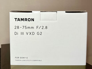 Tamron 28-75mm F2.8 Di III VXD G2 Sony E, Nou in cutie! Garanție! foto 3