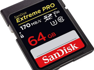 SanDisk 64GB Extreme PRO SDXC UHS-I Card - C10, U3, V30, 4K UHD, SD Card - SDSDXXY-064G-GN4IN foto 2