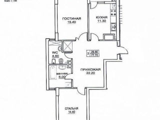 Apartament cu 2 camere, 78 m², Buiucani, Chișinău foto 15