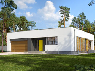 Proiect de casa hi -tech cu 3 dormitoare si garaj / arhitect / proiecte de casa / arhitectura
