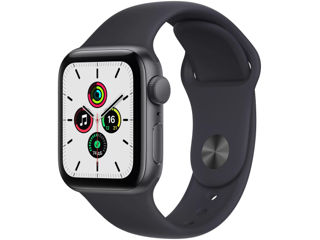 Apple Watch SE 44mm Aluminum Case with Midnight Sport Band, MKQ63 GPS, Space Gray