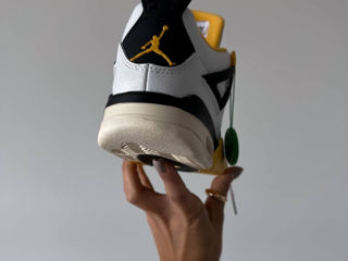 Nike Air Jordan 4 Retro White/Yellow Unisex foto 10