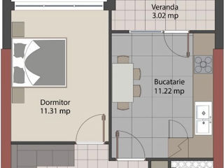 Apartament cu 1 cameră, 45 m², Botanica, Chișinău foto 2