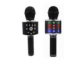 Wireless MICROFON cu iluminatia LED Karaoke foto 3
