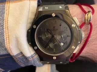 Ceas hublot big bang, rochas paris, akribos ceas clasic cu diamante swiss quartz foto 1