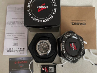 Casio G-SHOCK GM2100 Men's Silver Case Black Band Quartz Watch Black foto 6