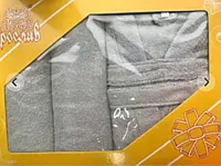 Подарочный набор-Халат и 2 больших полотенца foto 2