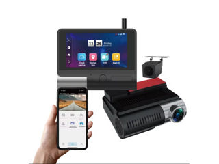 Kit Camera auto fata/spate Carkit 4G LTE, GPS, WiFi, slot cartela sim, card 64 GB foto 1