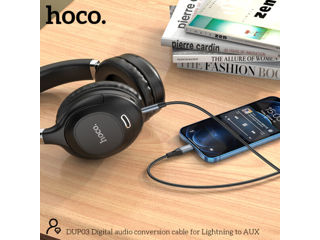 Cablu de conversie audio digital Hoco DUP03 pentru Lightning la AUX foto 5